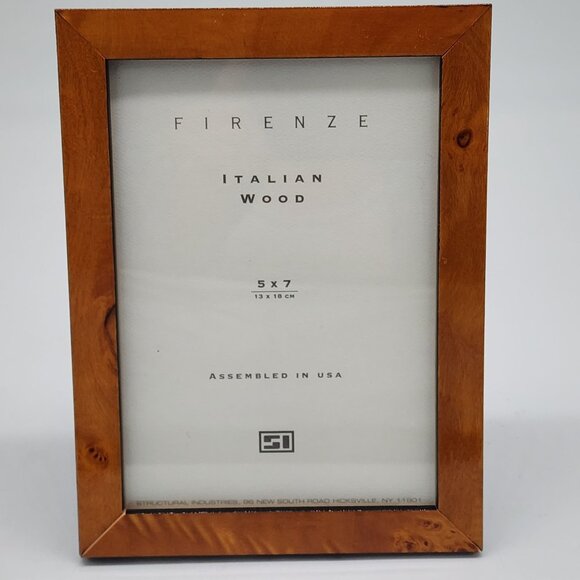 Firenze Italian Wood 5x7 Picture Frame Assembled In USA - Picture 1 of 11